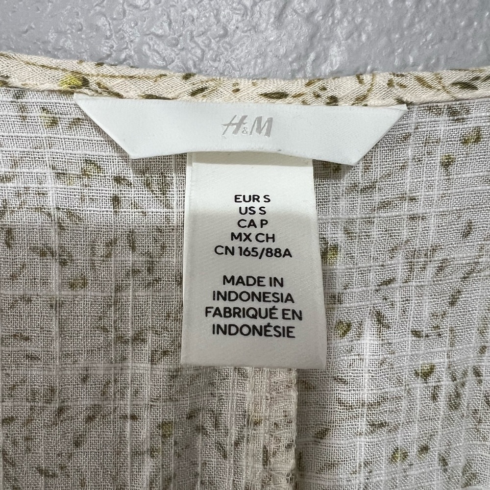 H&M Cream Ruched Tiered Sundress - Picture 2 of 6